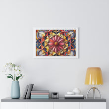 LBM Symmetrical Flowers Framed Horizontal Poster