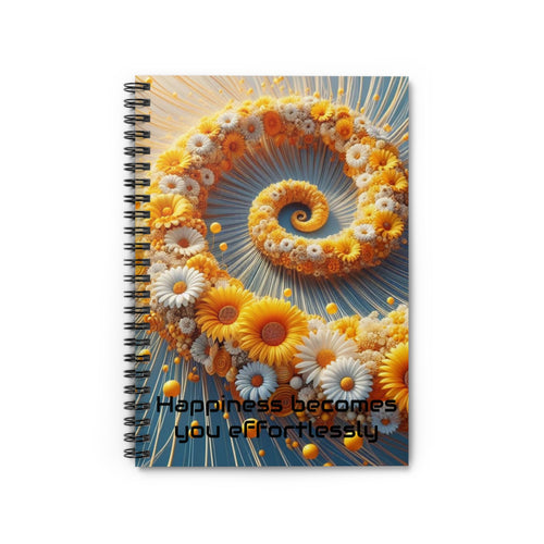 LBM Happiness becomes you effortlessly Spiral Notebook - Ruled Line