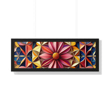 LBM Symmetrical Flowers Framed Horizontal Poster