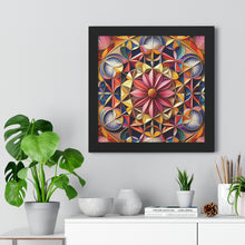 LBM Symmetrical Flowers Framed Horizontal Poster