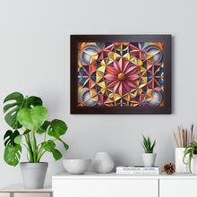 LBM Symmetrical Flowers Framed Horizontal Poster