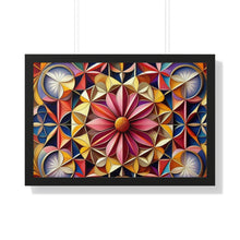 LBM Symmetrical Flowers Framed Horizontal Poster