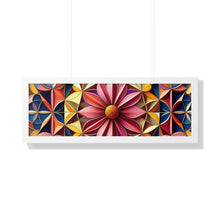 LBM Symmetrical Flowers Framed Horizontal Poster