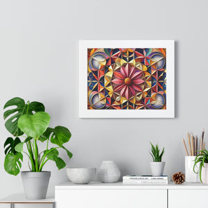 LBM Symmetrical Flowers Framed Horizontal Poster