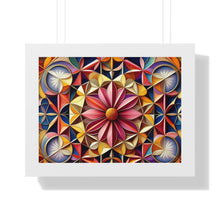 LBM Symmetrical Flowers Framed Horizontal Poster