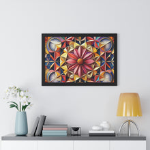 LBM Symmetrical Flowers Framed Horizontal Poster