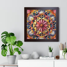 LBM Symmetrical Flowers Framed Horizontal Poster