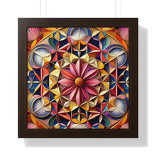 LBM Symmetrical Flowers Framed Horizontal Poster