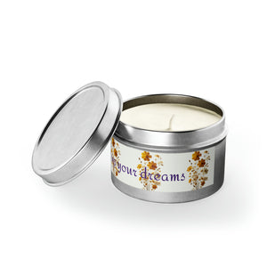 LBM Tin Candle, Light up your dreams.    Tin Candles