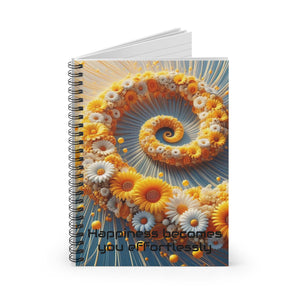 LBM Happiness becomes you effortlessly Spiral Notebook - Ruled Line