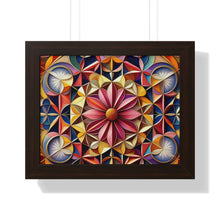 LBM Symmetrical Flowers Framed Horizontal Poster