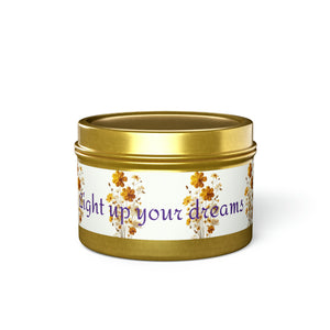 LBM Tin Candle, Light up your dreams.    Tin Candles