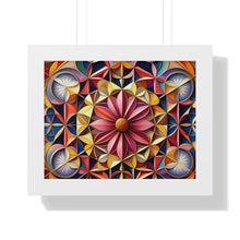 LBM Symmetrical Flowers Framed Horizontal Poster