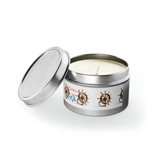 LBM Tin Candle,  Celebrate the journey.  Tin Candles