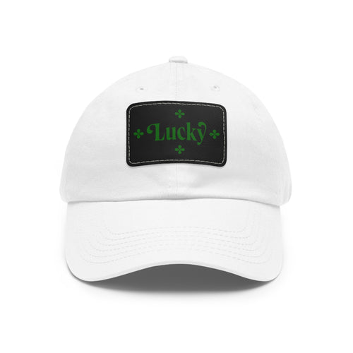 LBM Lucky Saint Patrick's Day Dad Hat with Leather Patch (Rectangle)