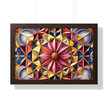 LBM Symmetrical Flowers Framed Horizontal Poster