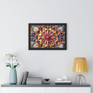 LBM Symmetrical Flowers Framed Horizontal Poster