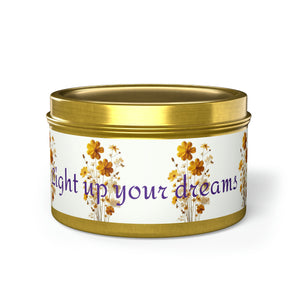 LBM Tin Candle, Light up your dreams.    Tin Candles