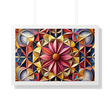 LBM Symmetrical Flowers Framed Horizontal Poster