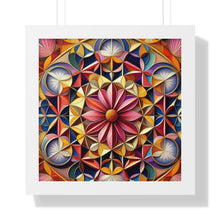 LBM Symmetrical Flowers Framed Horizontal Poster