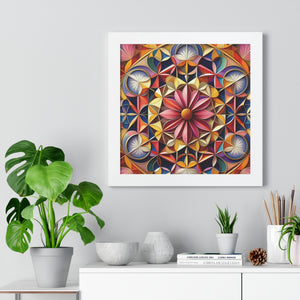 LBM Symmetrical Flowers Framed Horizontal Poster