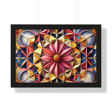 LBM Symmetrical Flowers Framed Horizontal Poster