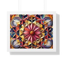 LBM Symmetrical Flowers Framed Horizontal Poster