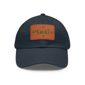 LBM Lucky Saint Patrick's Day Dad Hat with Leather Patch (Rectangle)