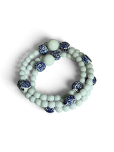 Blue Willow Serenity Beaded Wrap Bracelet