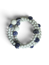 Blue Willow Serenity Beaded Wrap Bracelet
