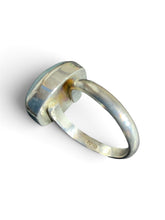 Caribbean Blue Larimar & 925 Sterling Silver Ring
