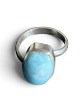 Caribbean Blue Larimar & 925 Sterling Silver Ring