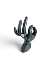 Caribbean Heart-Shaped Larimar & 925 Sterling Silver Ring