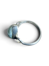 Caribbean Ocean Wave Larimar & 925 Sterling Silver Ring