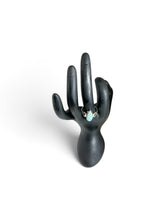 Caribbean Ocean Wave Larimar & 925 Sterling Silver Ring