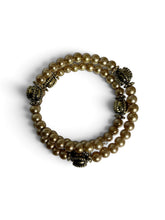 Antique Golden Heirloom Pearl-Style Wrap Bracelet