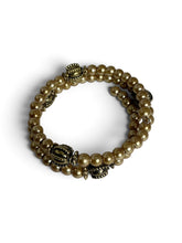 Antique Golden Heirloom Pearl-Style Wrap Bracelet